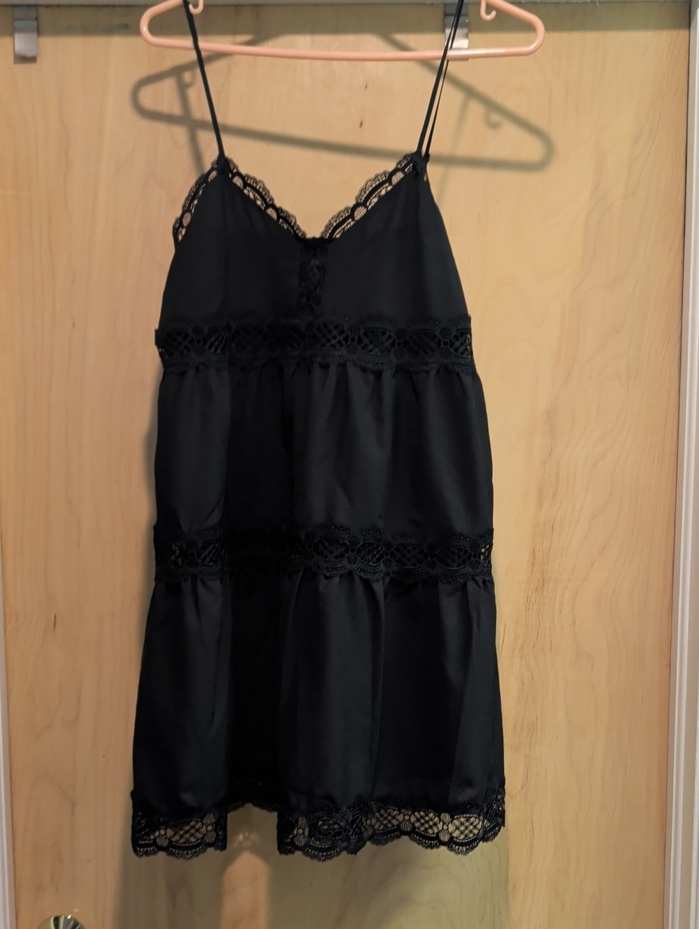 Express Black Lace-Trim Mini